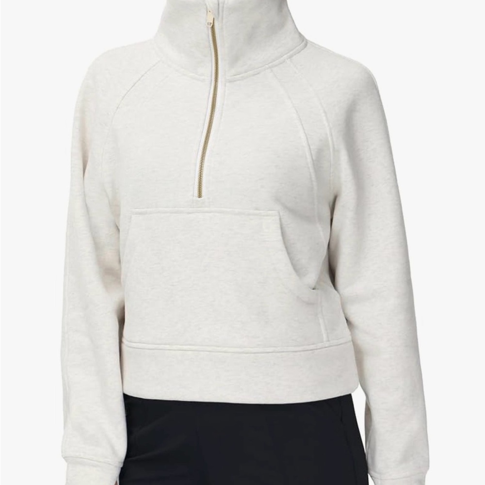 NWT Women's Off-White Half-Zip Scuba Sweatshirt Small S
